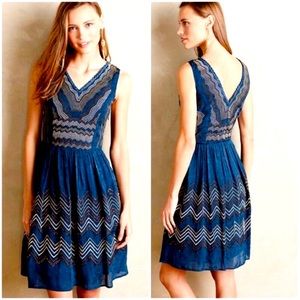 Meadow Rue Beaded Chevron dress